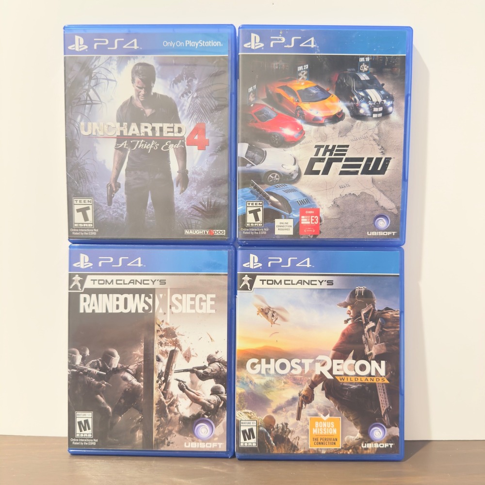 PlayStation 4 PS4 Game Ubisoft Lot Uncharted 4 Ghost Recon Rainbow Six Crew